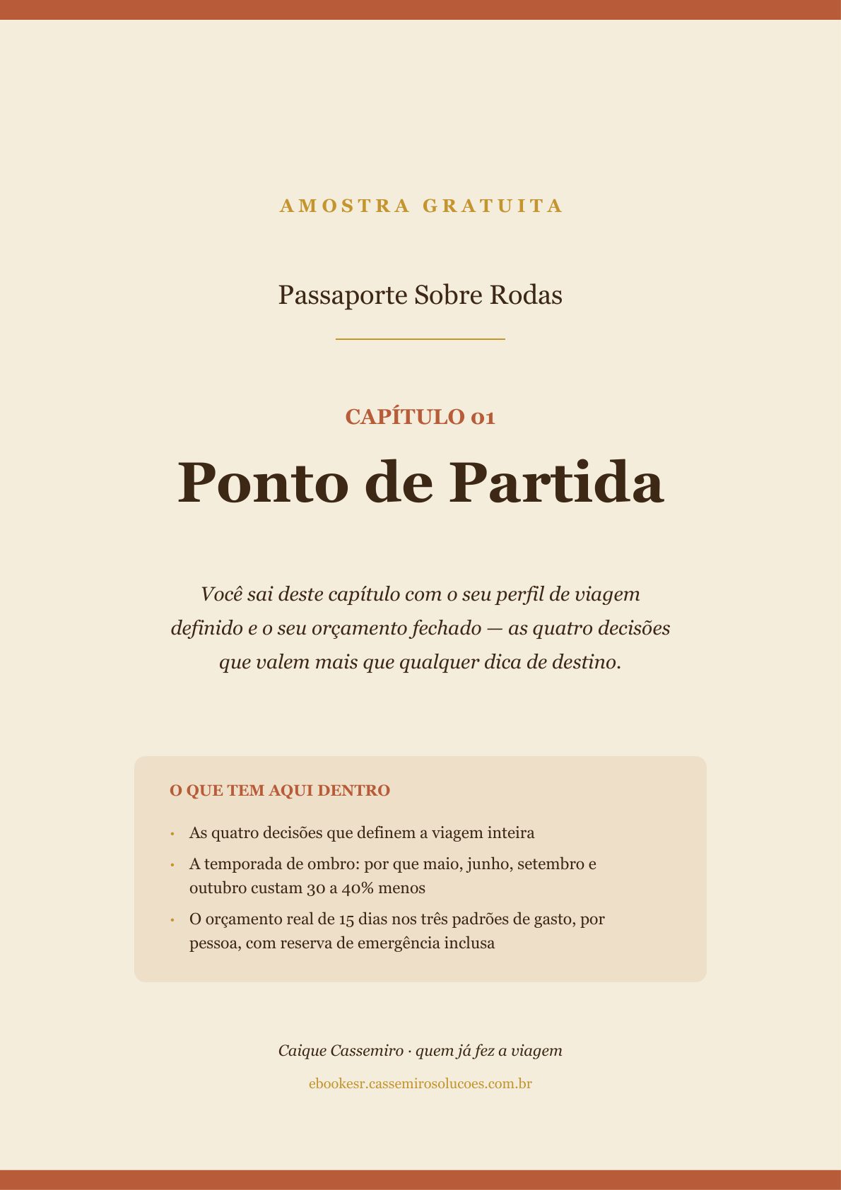 Capa do capítulo 01 — Ponto de Partida
